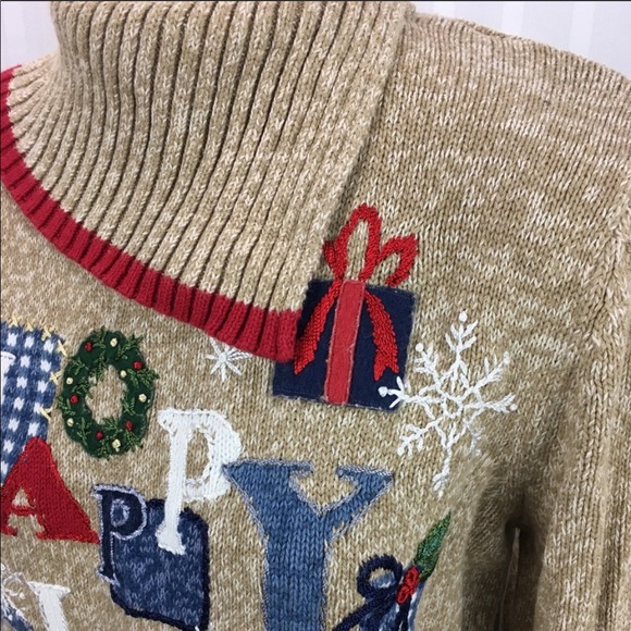Nice Holiday knit sweater by Tiara great condition - Picture 4 of 16